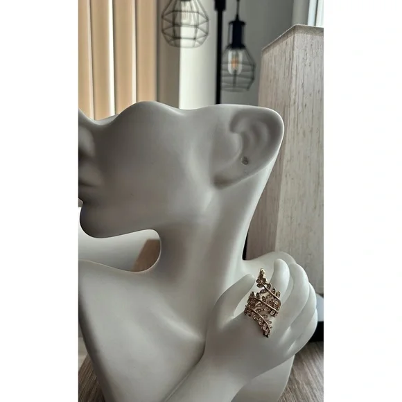 Brand New! Gold Rhinestone Wrap Around Ring - Picture 2 of 10